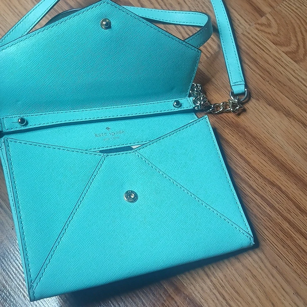 Kate‎ Spade Light Blue Slim Envelope Crossbody Bag